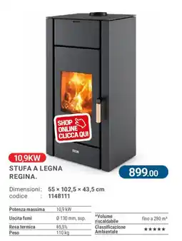 Cfadda Stufa a legna Regina offerta