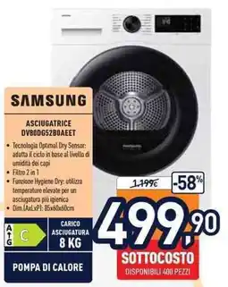 Unieuro Samsung asciugatrice offerta