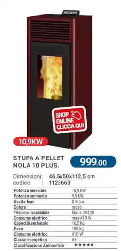 Cfadda Stufa a pellet Nola 10 Plus offerta