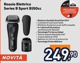 Unieuro Rasoio Elettrico Series 9 Sport 9150cc offerta
