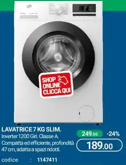 Cfadda Lavatrice 7 kg slim offerta