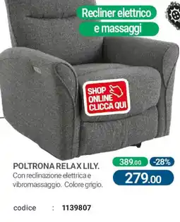 Cfadda Poltrona relax Lily offerta