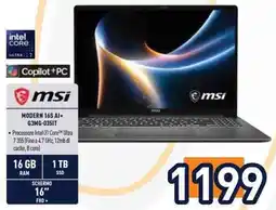 Unieuro MSI Modern 16S AI+ offerta