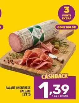 Il Centesimo Salame ungherese Galbani offerta