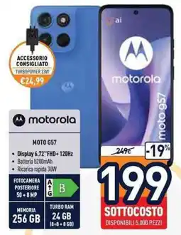 Unieuro motorola moto g57 offerta
