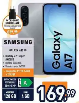Unieuro Samsung Galaxy A17 4G offerta