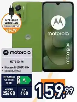 Unieuro motorola moto g06 4g offerta