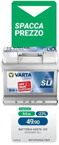 Cfadda Batteria Varta 12V Dynamic SLI offerta