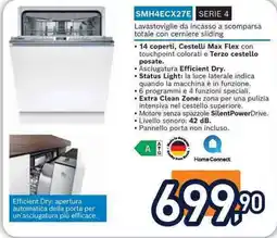 Unieuro Lavastoviglie da incasso a scomparsa totale con cerniere sliding offerta