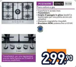 Unieuro Piano cottura a gas Serie 6 offerta