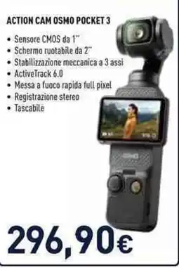 Unieuro Action Cam Osmo Pocket 3 offerta