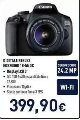 Unieuro Canon EOS2000D 18-55 DC offerta