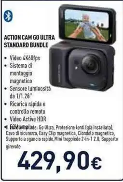 Unieuro Action Cam Go Ultra Standard Bundle offerta