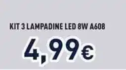 Unieuro Kit 3 lampadine led 8w a608 offerta