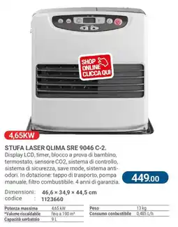 Cfadda Stufa Laser Qlima Sre 9046 C-2 offerta