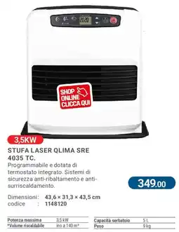 Cfadda Stufa laser qlima sre offerta