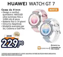 Unieuro Huawei Watch GT 7 offerta