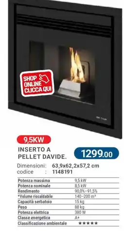 Cfadda Inserto a pellet Davide offerta