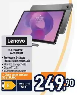 Unieuro Lenovo Tab Idea Pad 11 offerta