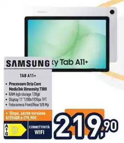Unieuro Samsung Tab A11+ offerta