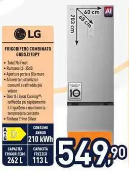 Unieuro Frigorifero combinato LG offerta