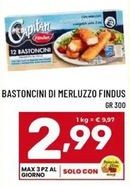 Il Centesimo Bastoncini di merluzzo Findus offerta