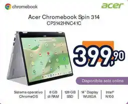 Unieuro Acer Chromebook Spin 314 offerta