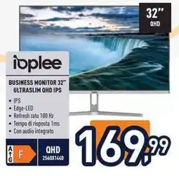 Unieuro Ioplee business monitor 32" ultraslim qhd ips offerta