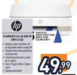 Unieuro Stampante all-in-one HP Envy 6132e offerta