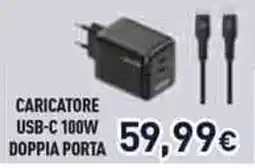 Unieuro Caricatore usb-c 100w doppia porta offerta