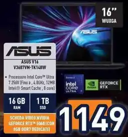 Unieuro ASUS V16 offerta