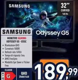 Unieuro Samsung Odyssey G5 offerta