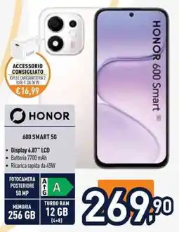 Unieuro Honor 600 Smart 5G offerta
