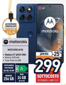 Unieuro motorola moto edge 60 5g offerta