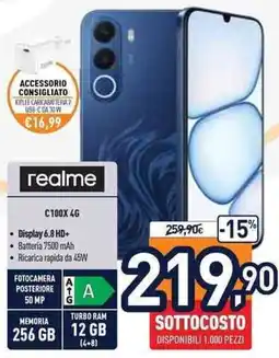 Unieuro realme C100X 4G offerta