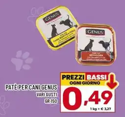 Il Centesimo Paté per cani Genus offerta