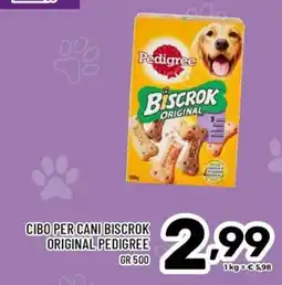 Il Centesimo Cibo per cani Biscrok Original Pedigree offerta