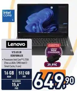 Unieuro Lenovo V15 G5 IR offerta