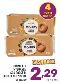 Il Centesimo Ciambelle integrali con gocce di cioccolato Misura offerta