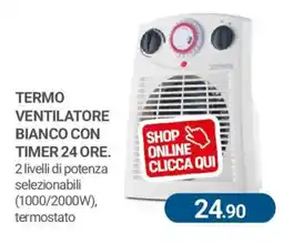 Cfadda Termoventilatore bianco con timer 24 ore offerta