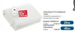Cfadda Scaldasetto singolo offerta