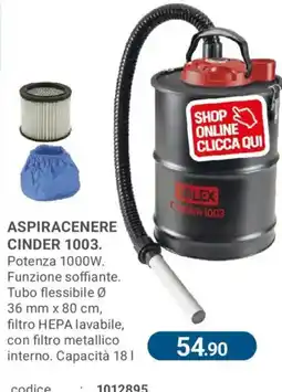 Cfadda Aspiracenere Cinder 1003 Valex offerta