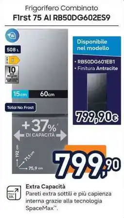 Unieuro Frigorifero Combinato First 75 AI offerta