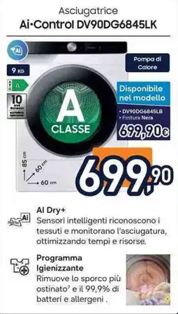 Unieuro Asciugatrice Ai-Control offerta