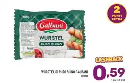 Il Centesimo Wurstel di puro suino Galbani offerta