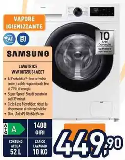 Unieuro Samsung lavatrice offerta
