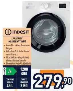 Unieuro Indesit lavatrice offerta