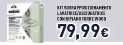 Unieuro Kit sovrapposizionamento lavatrice/asciugatrice con ripiano torre wood offerta