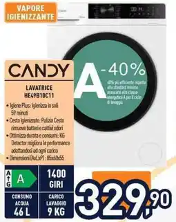 Unieuro Candy lavatrice offerta