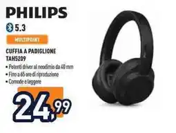 Unieuro Philips cuffia a padiglione offerta